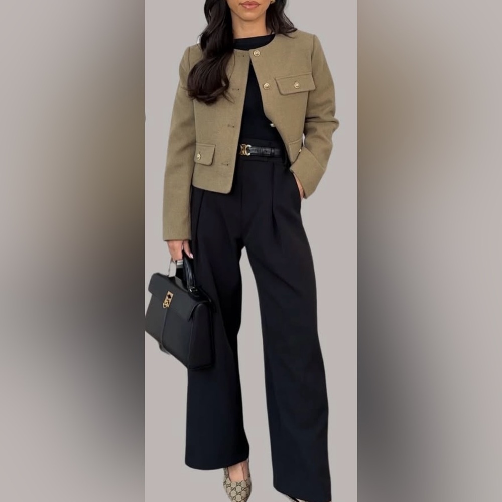 Zara Gold Button Detail Jacket